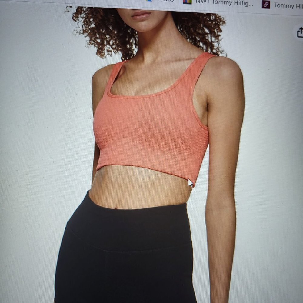 DKNY Women's Support Yoga Boat Neck Running Bra Color: Calypso Size: XLarge NWOT
